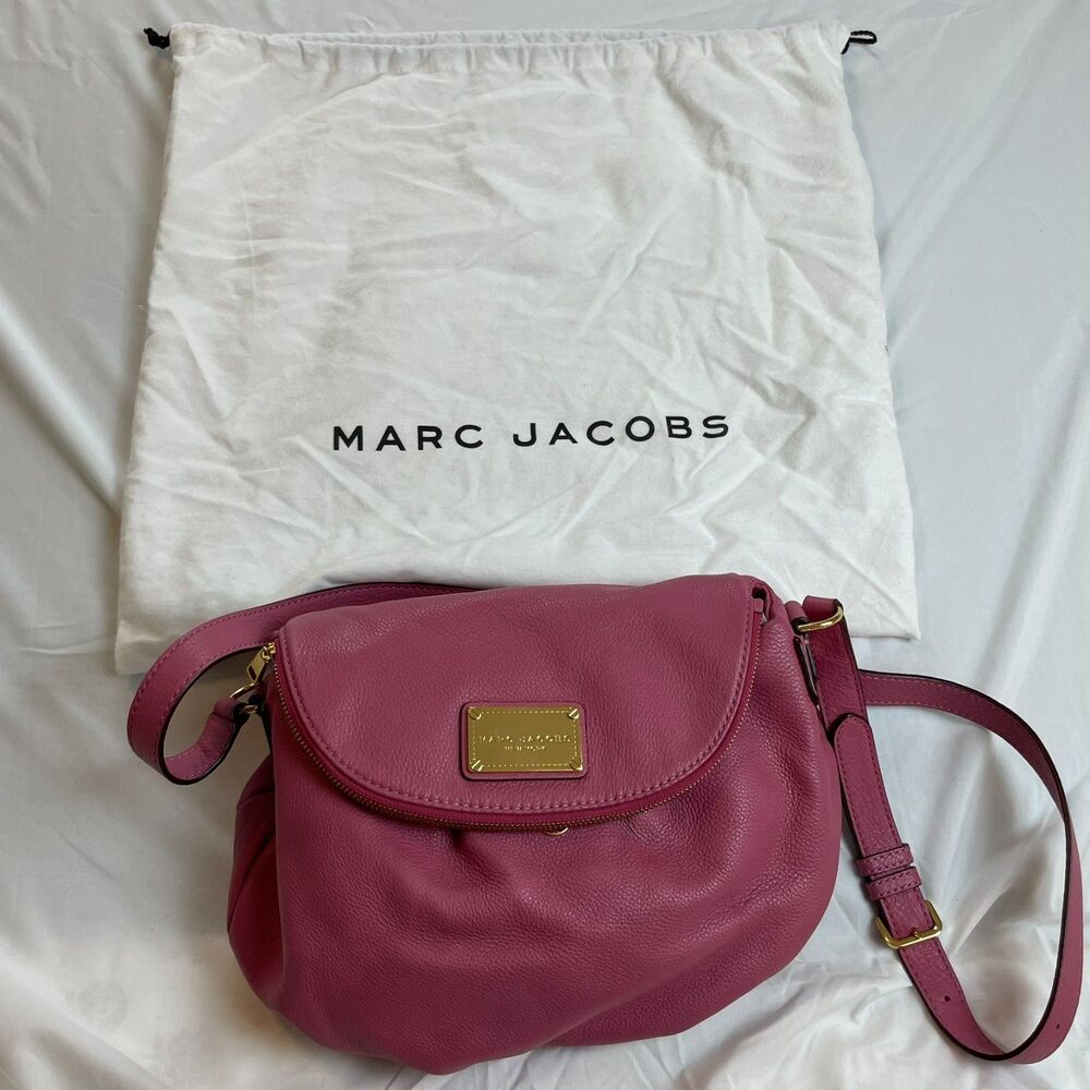 Marc by Marc Jacobs Classic Q Natasha Pink Pebbled Leather Crossbody Bag
